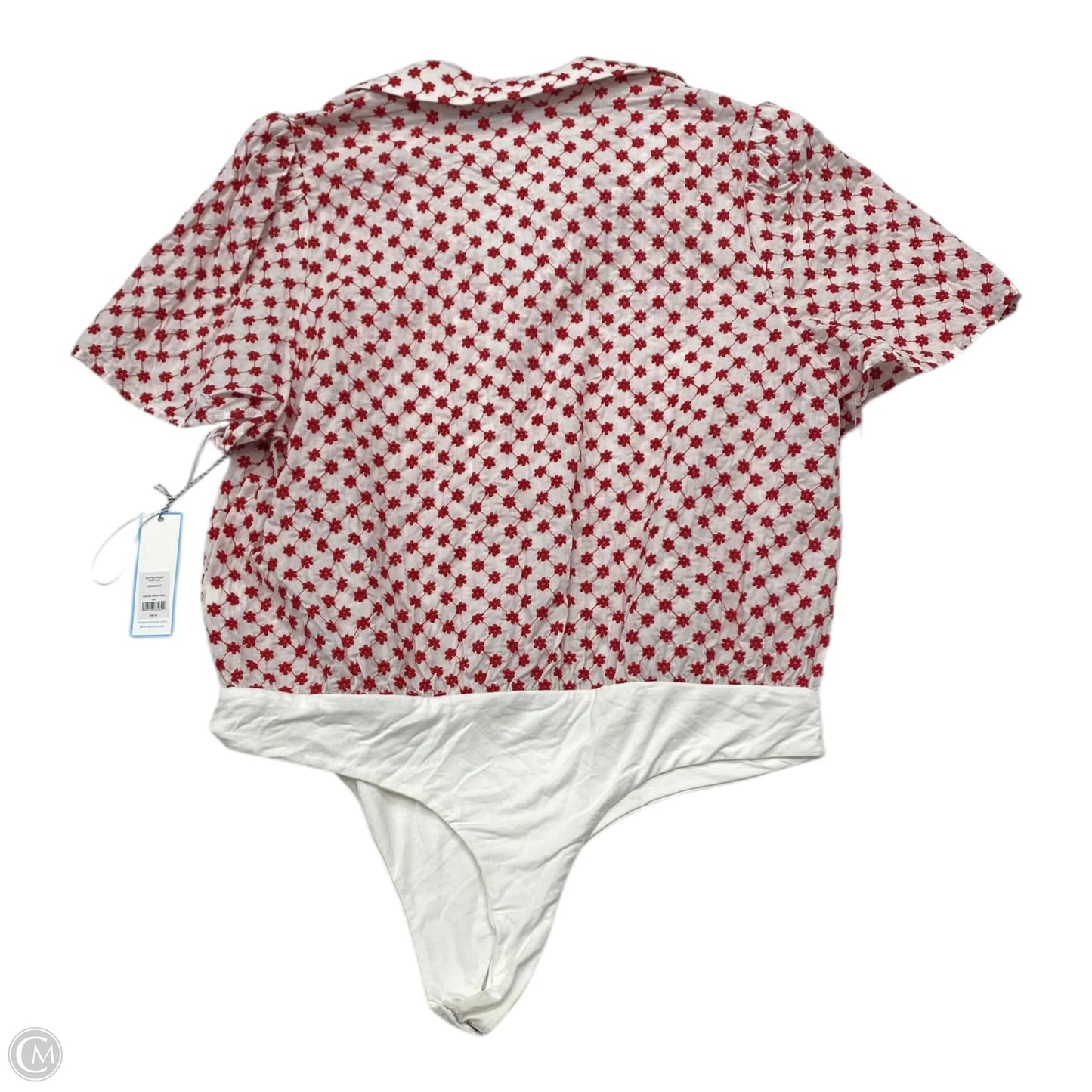 Bodysuit By Draper James In Red & White, Size: Xxl