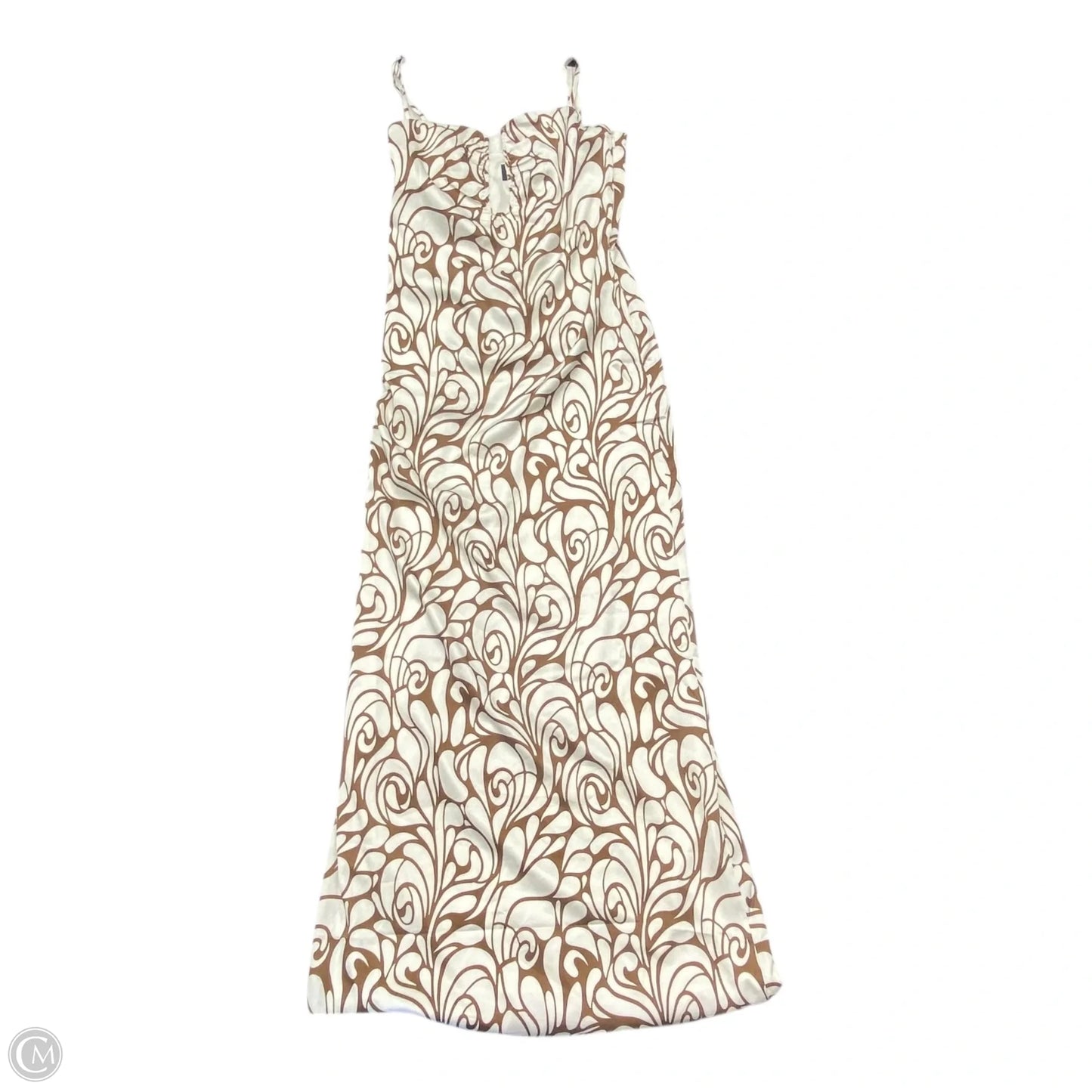 Dress Casual Maxi By Vici In Brown & White, Size: Xs