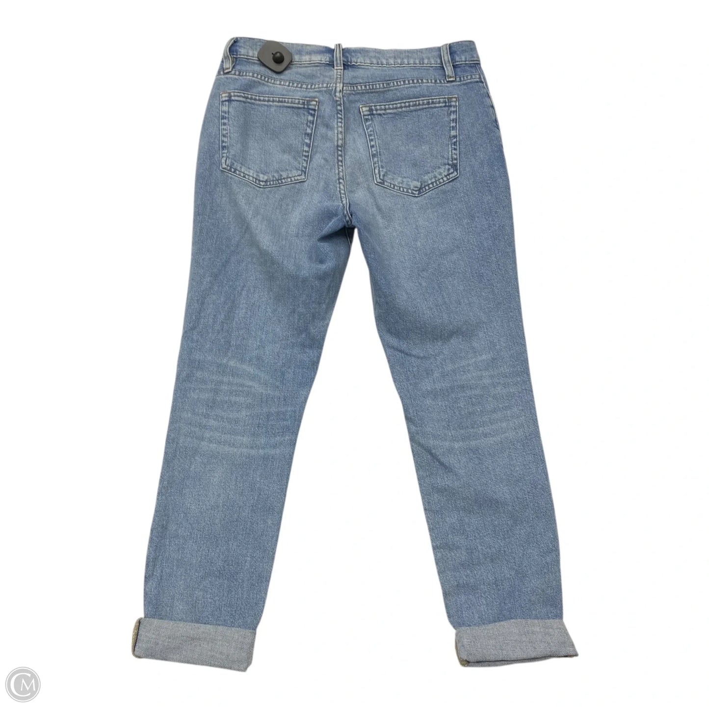 Jeans Straight By Frame In Blue Denim, Size: 4