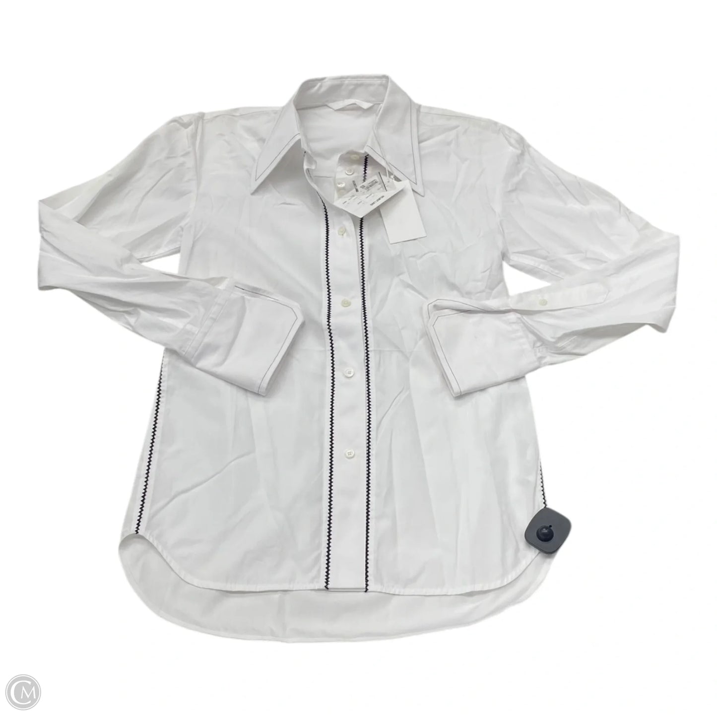 Top Long Sleeve Designer By Helmut Lang In White, Size: Xs