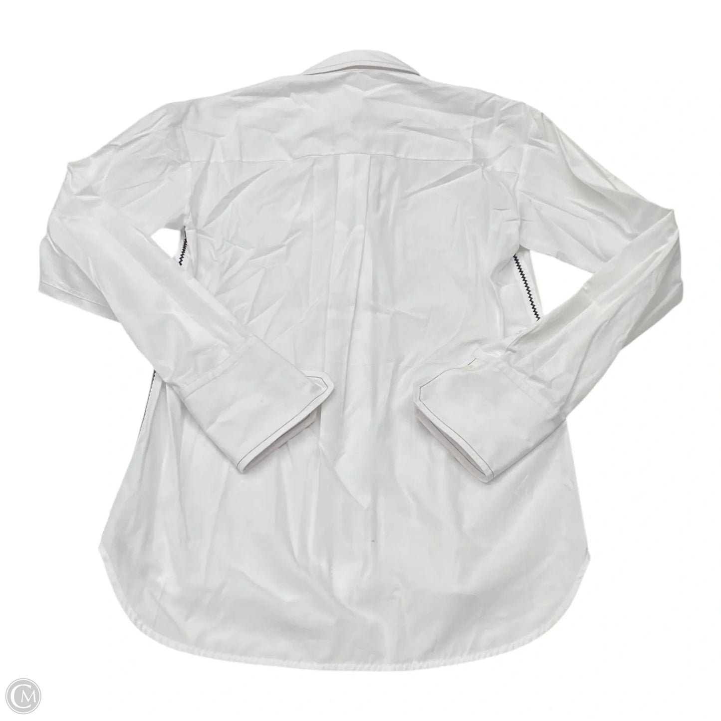 Top Long Sleeve Designer By Helmut Lang In White, Size: Xs