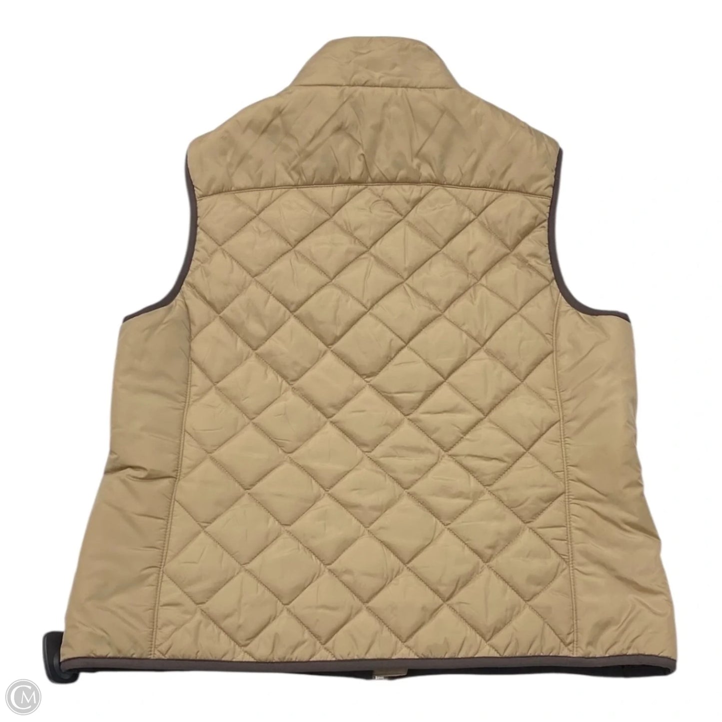 Vest Puffer & Quilted By Lands End In Tan, Size: M