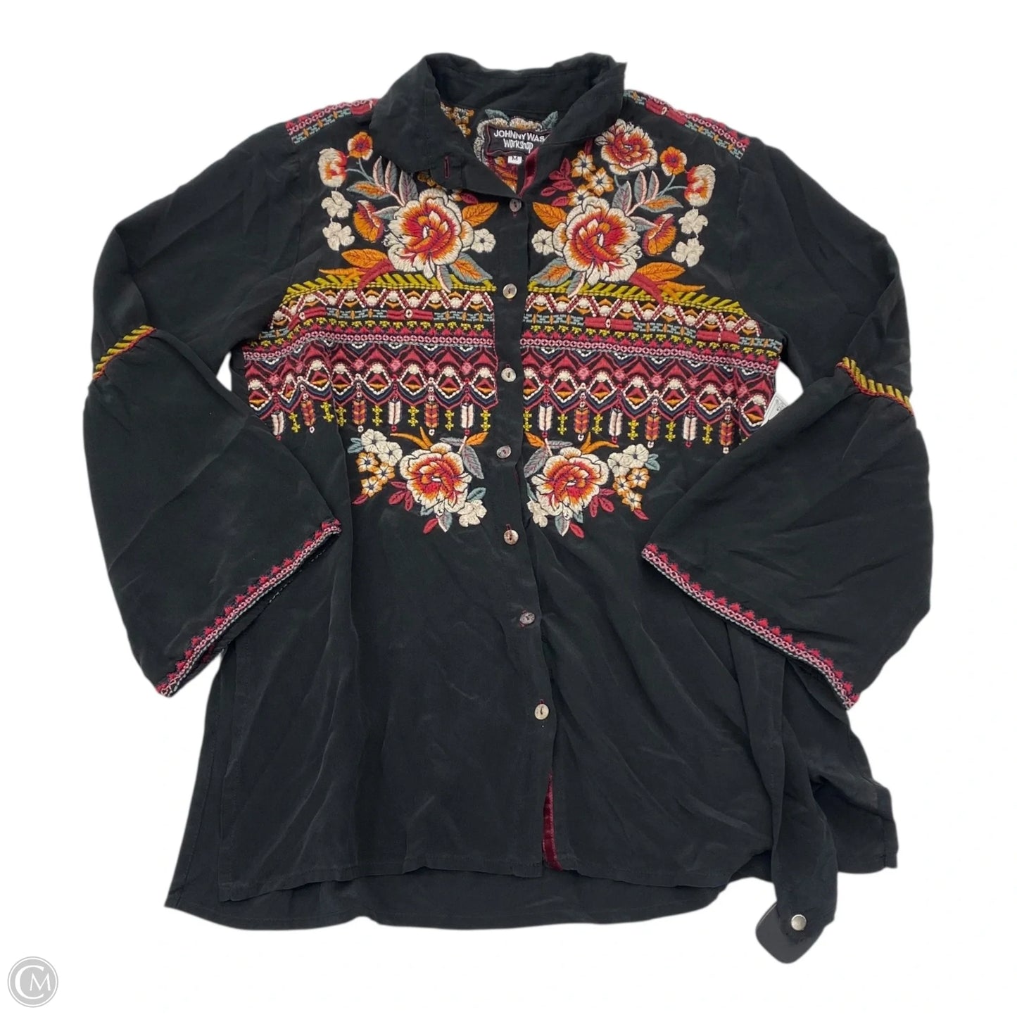 Top Long Sleeve Designer By Johnny Was In Multi-colored, Size: M