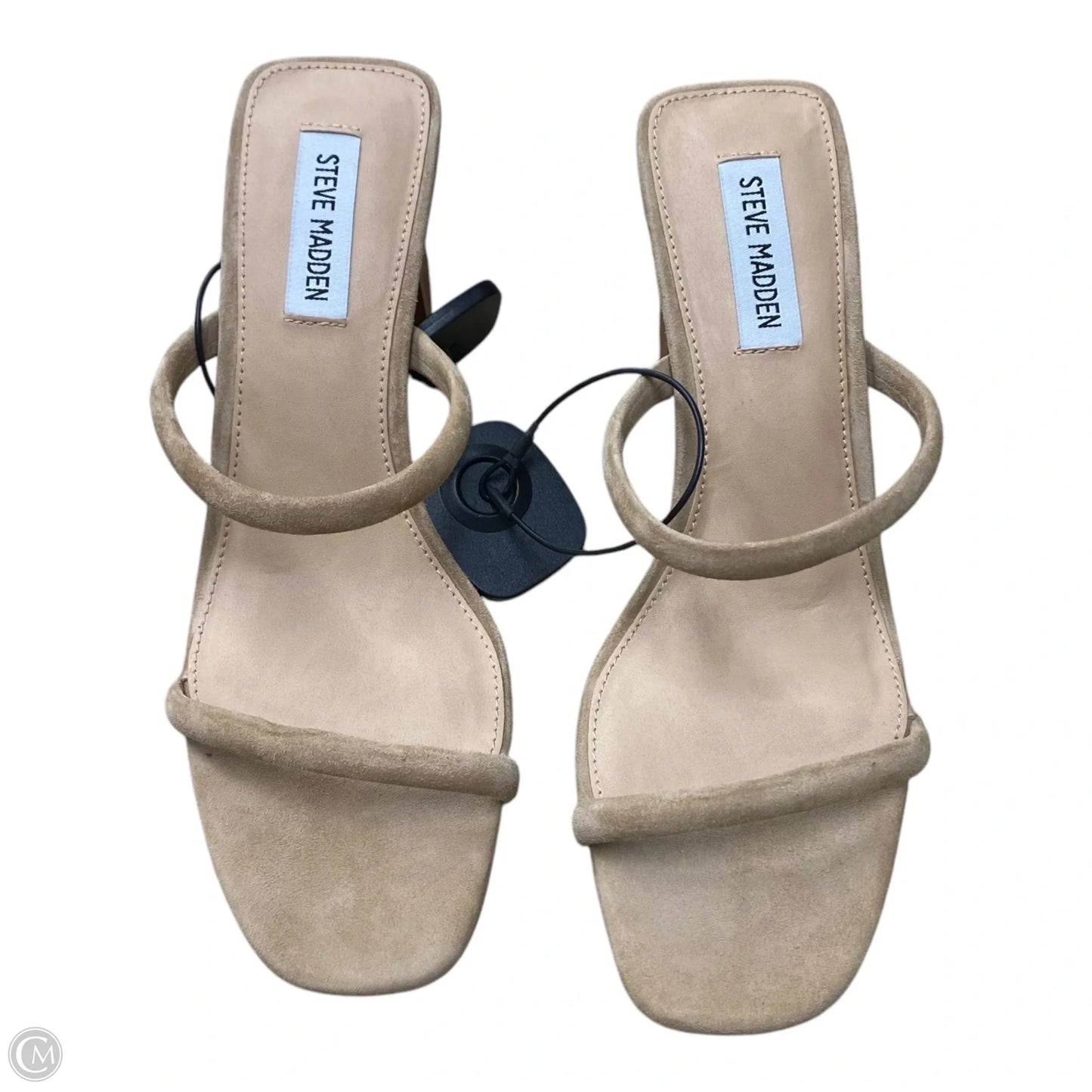 Sandals Heels Block By Steve Madden In Tan, Size: 8.5