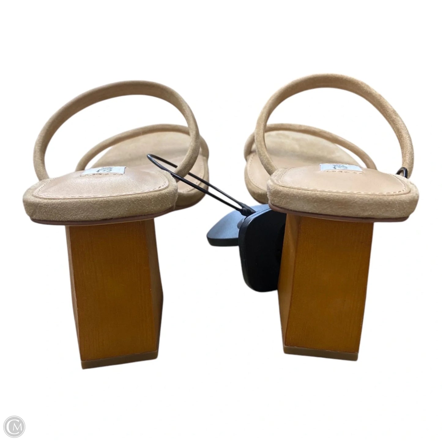 Sandals Heels Block By Steve Madden In Tan, Size: 8.5