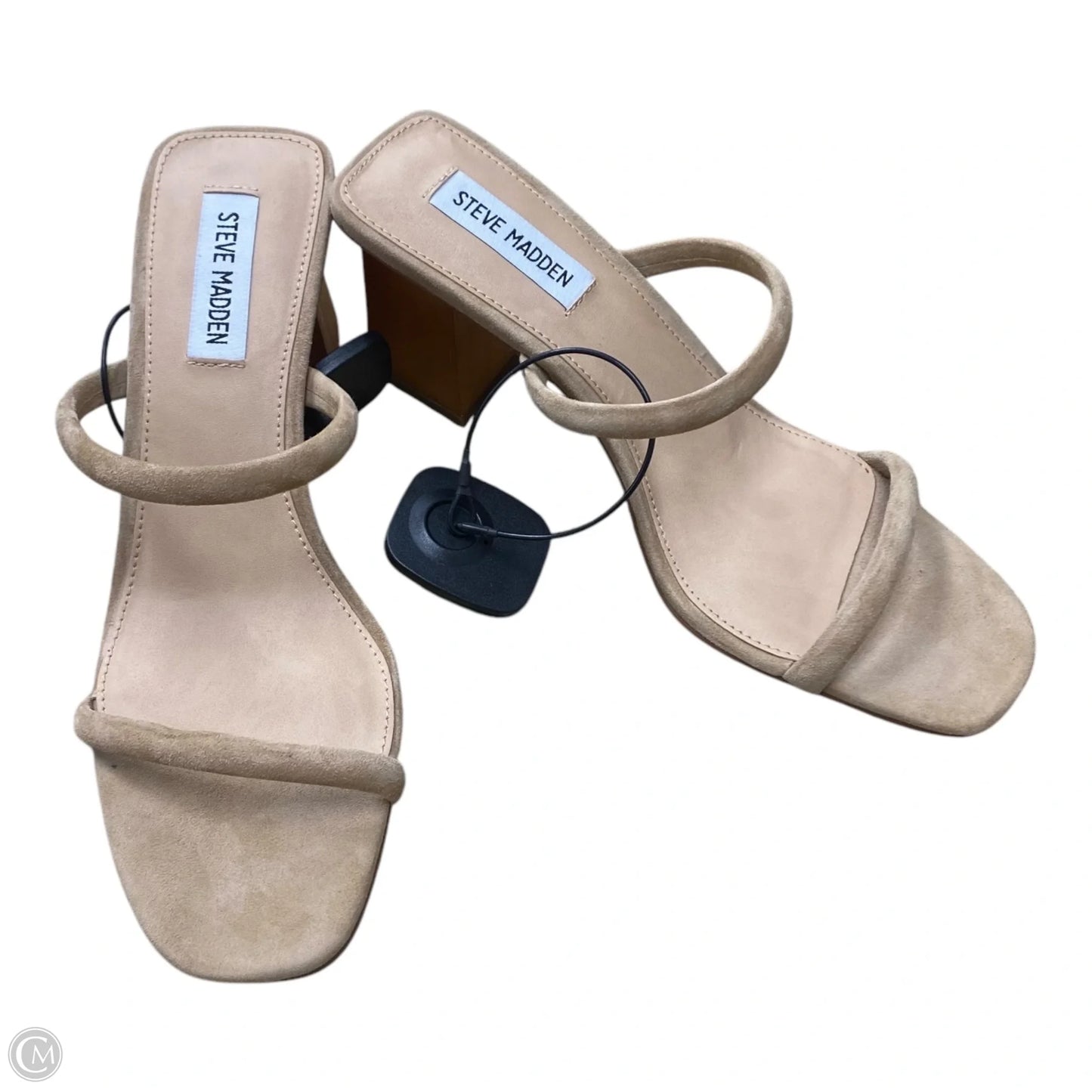 Sandals Heels Block By Steve Madden In Tan, Size: 8.5