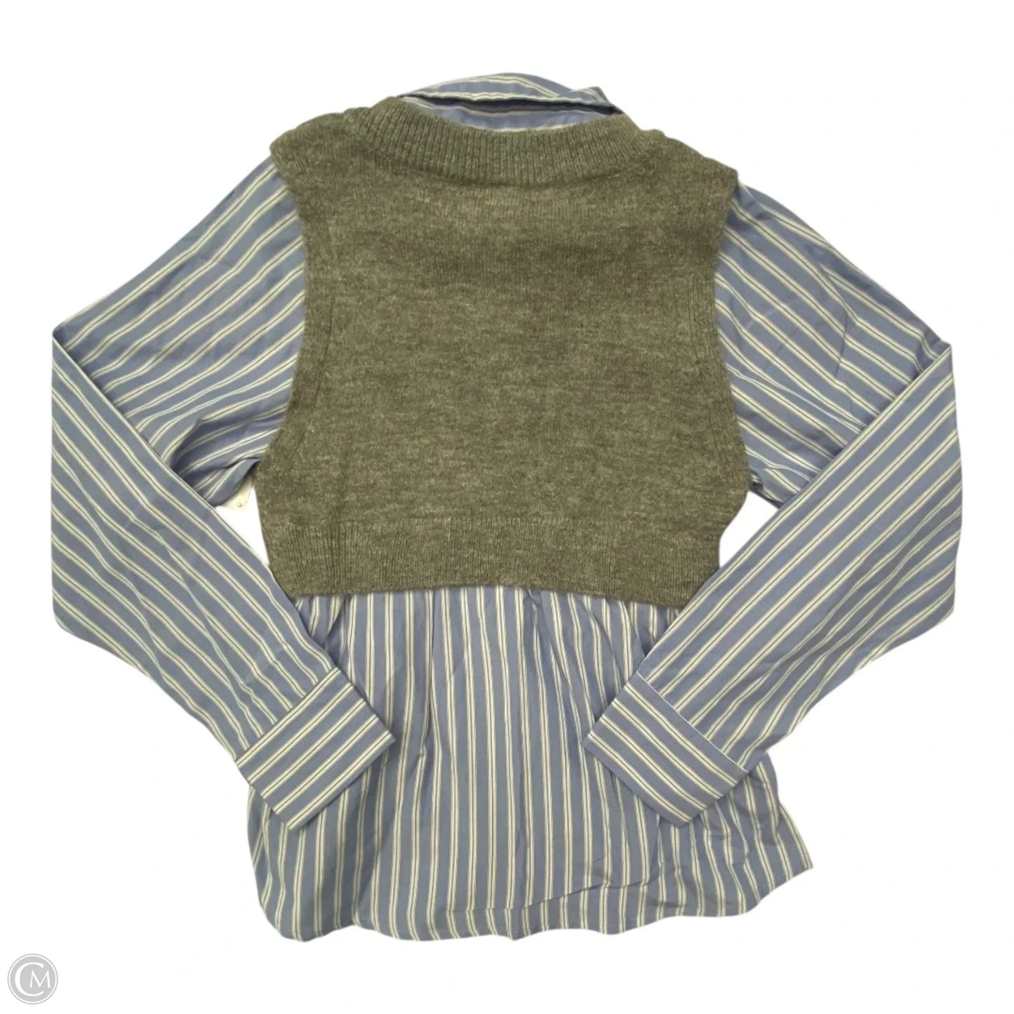 Top Long Sleeve By Maeve In Striped Pattern, Size: Xs
