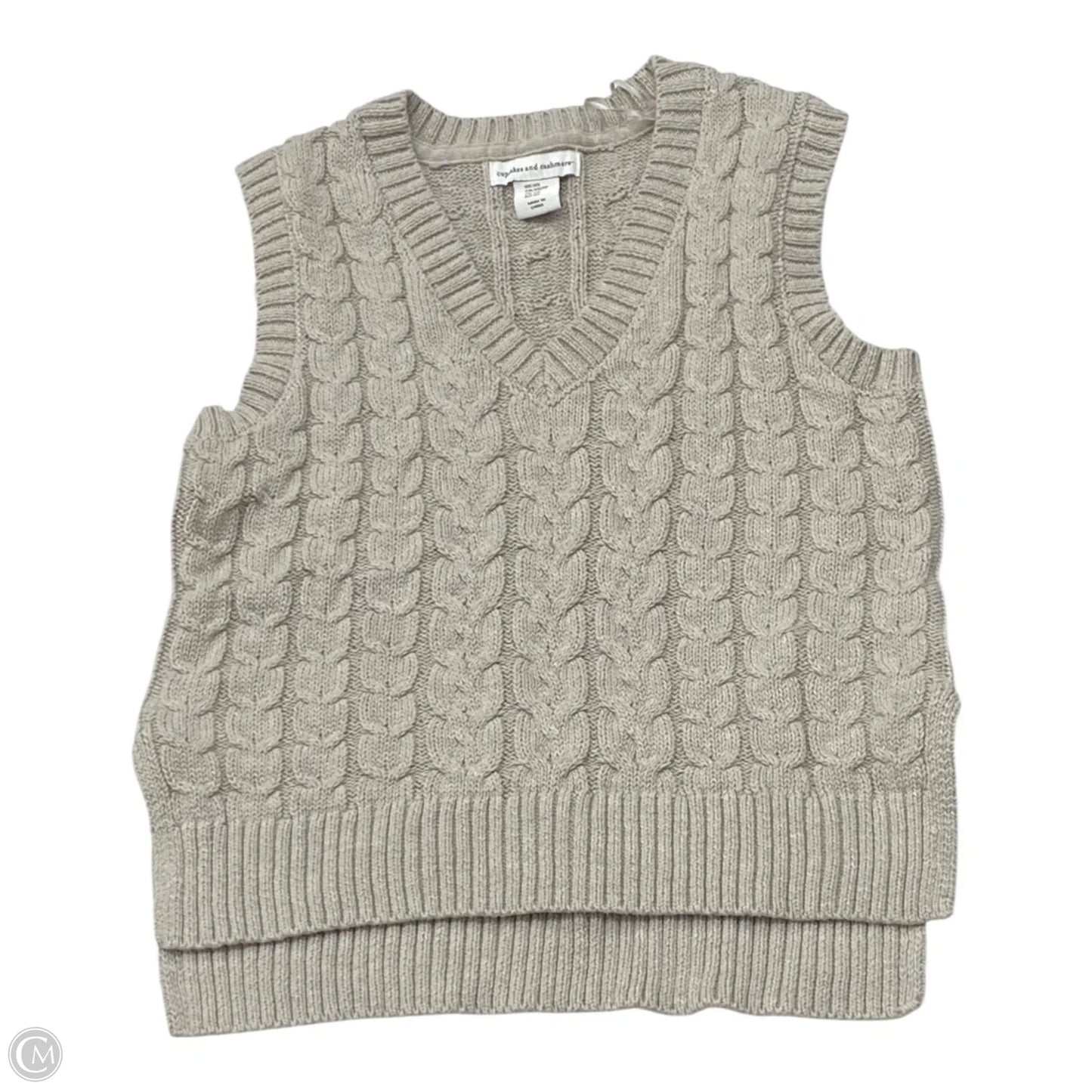 Vest Sweater By Cupcakes And Cashmere In Grey, Size: Xs