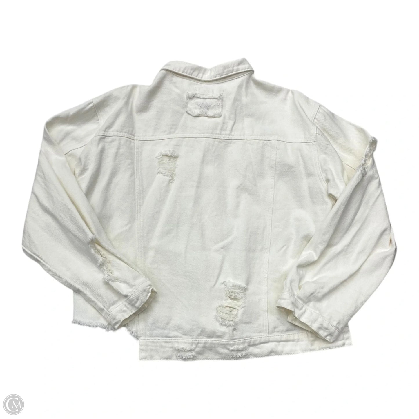 Jacket Denim By Pol In White Denim, Size: M