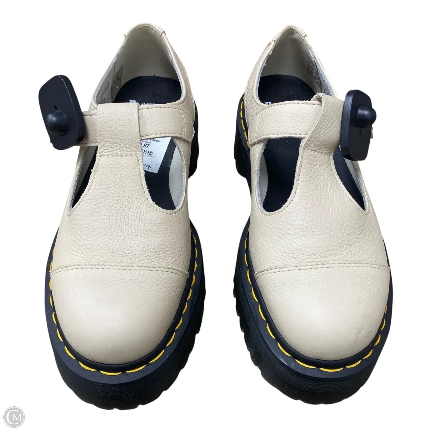 Sandals Heels Platform By Dr Martens In Beige, Size: 8