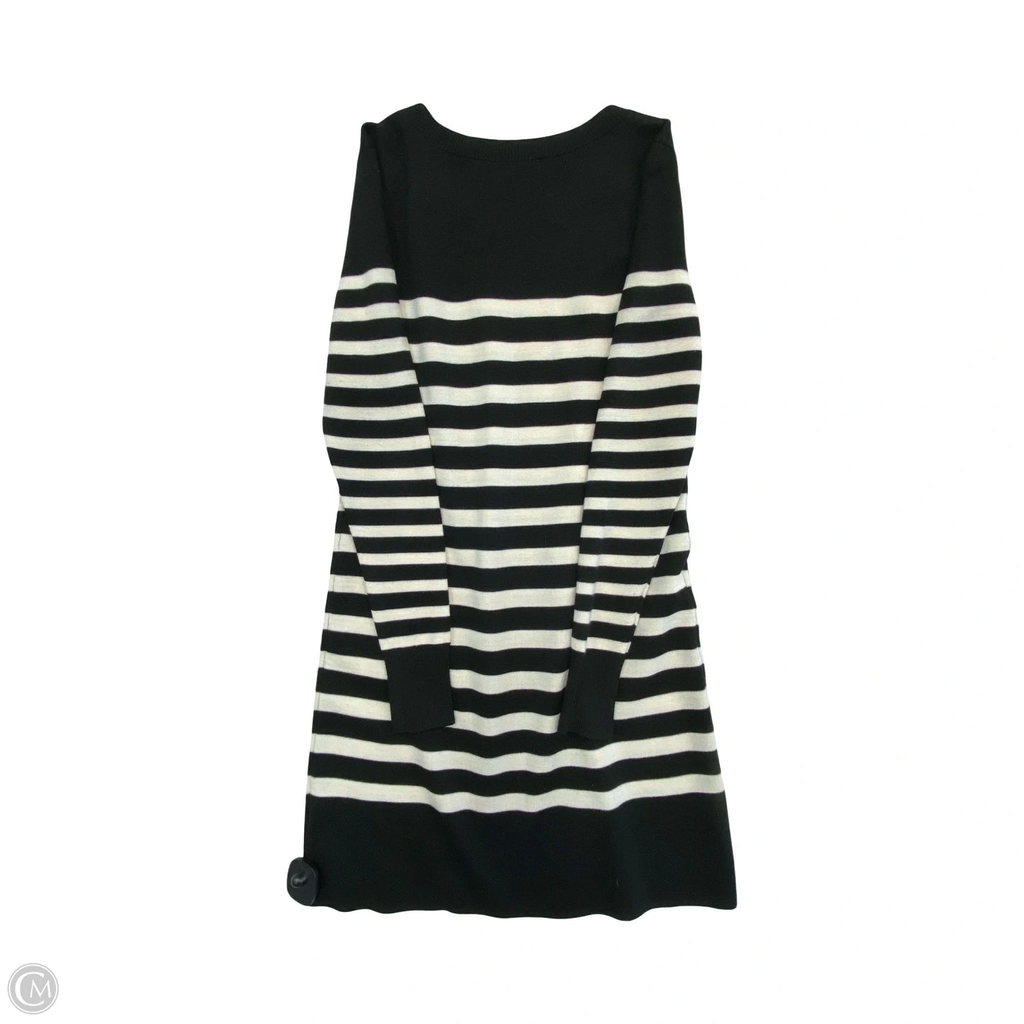 Dress Sweater By Loft In Black & Cream, Size: Xs