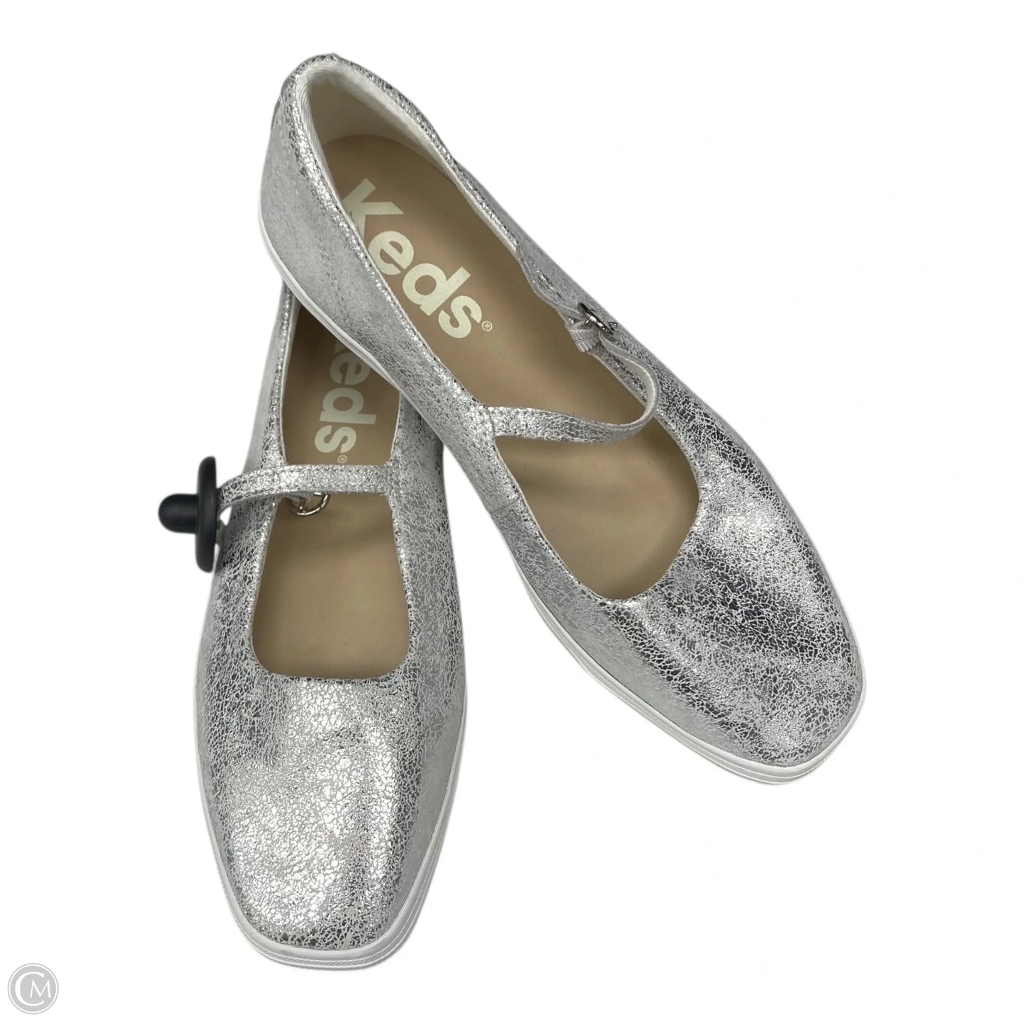 Shoes Flats By Keds In Silver, Size: 9.5