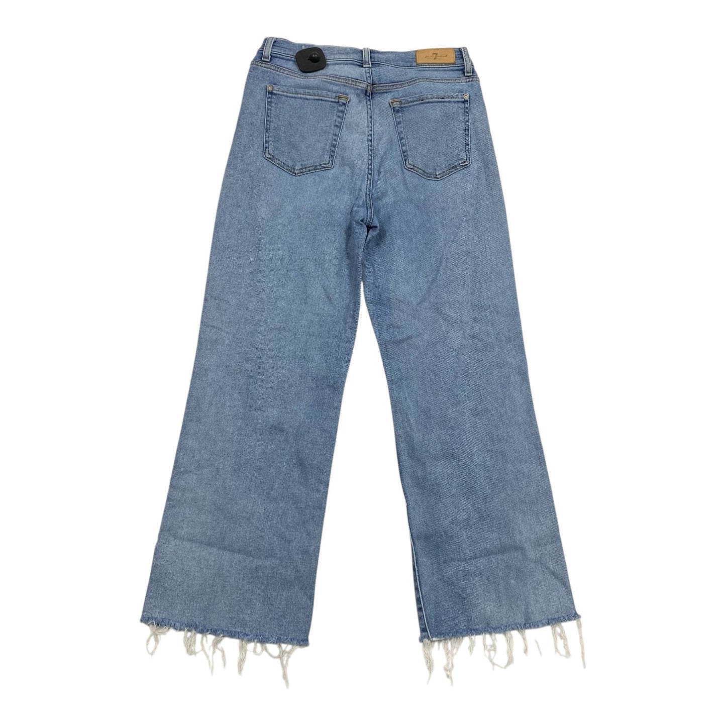 Jeans Wide Leg By 7 For All Mankind In Blue Denim, Size:8