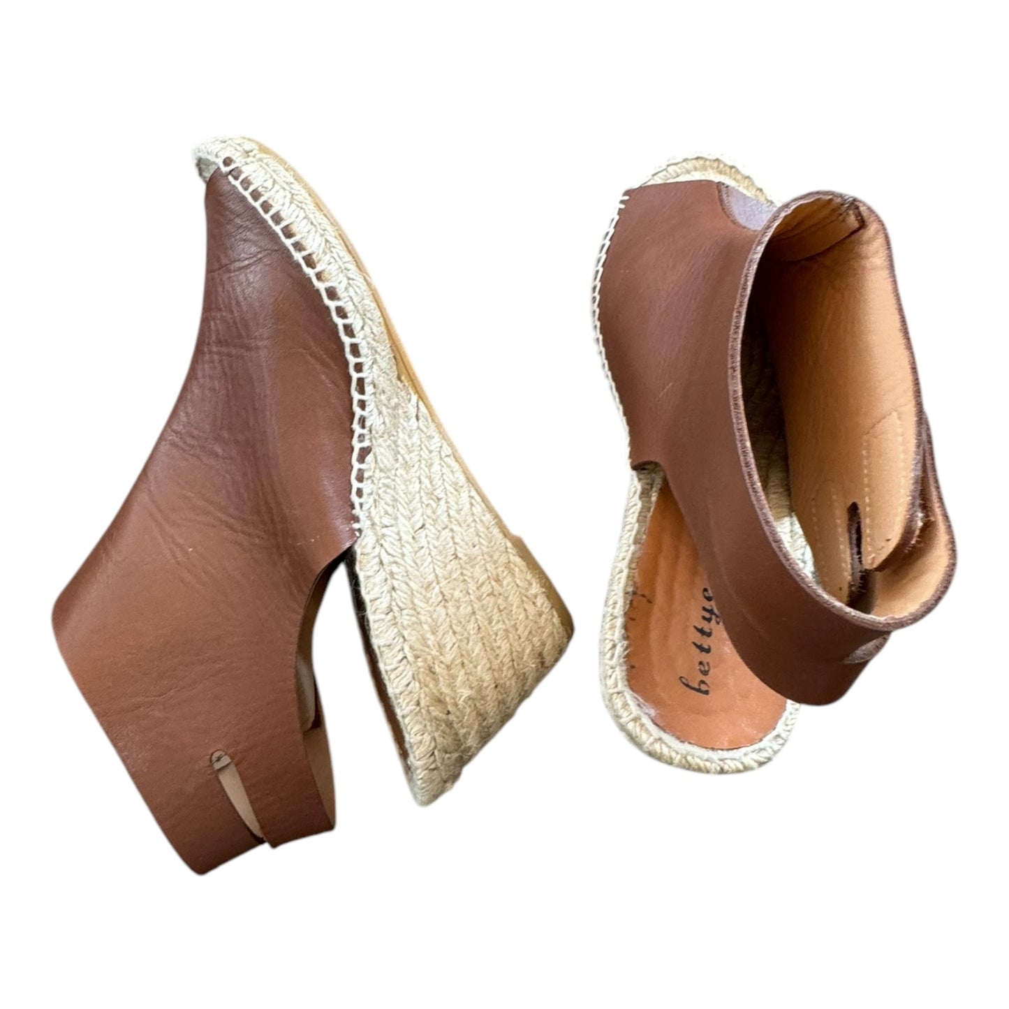 Shoes Heels Wedge By BETTYE MULLER In Brown & Tan, Size:8