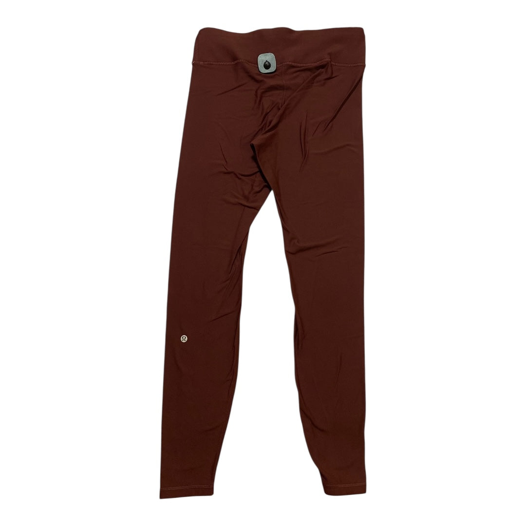 Athletic Leggings By Lululemon In Maroon, Size:12