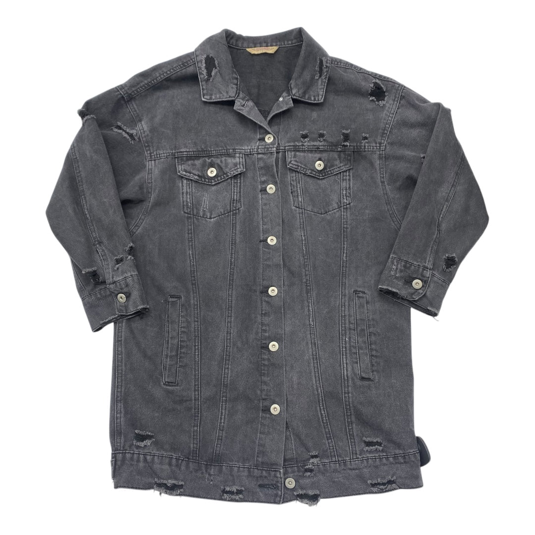 Jacket Denim By Highway Jeans In Black Denim, Size:L