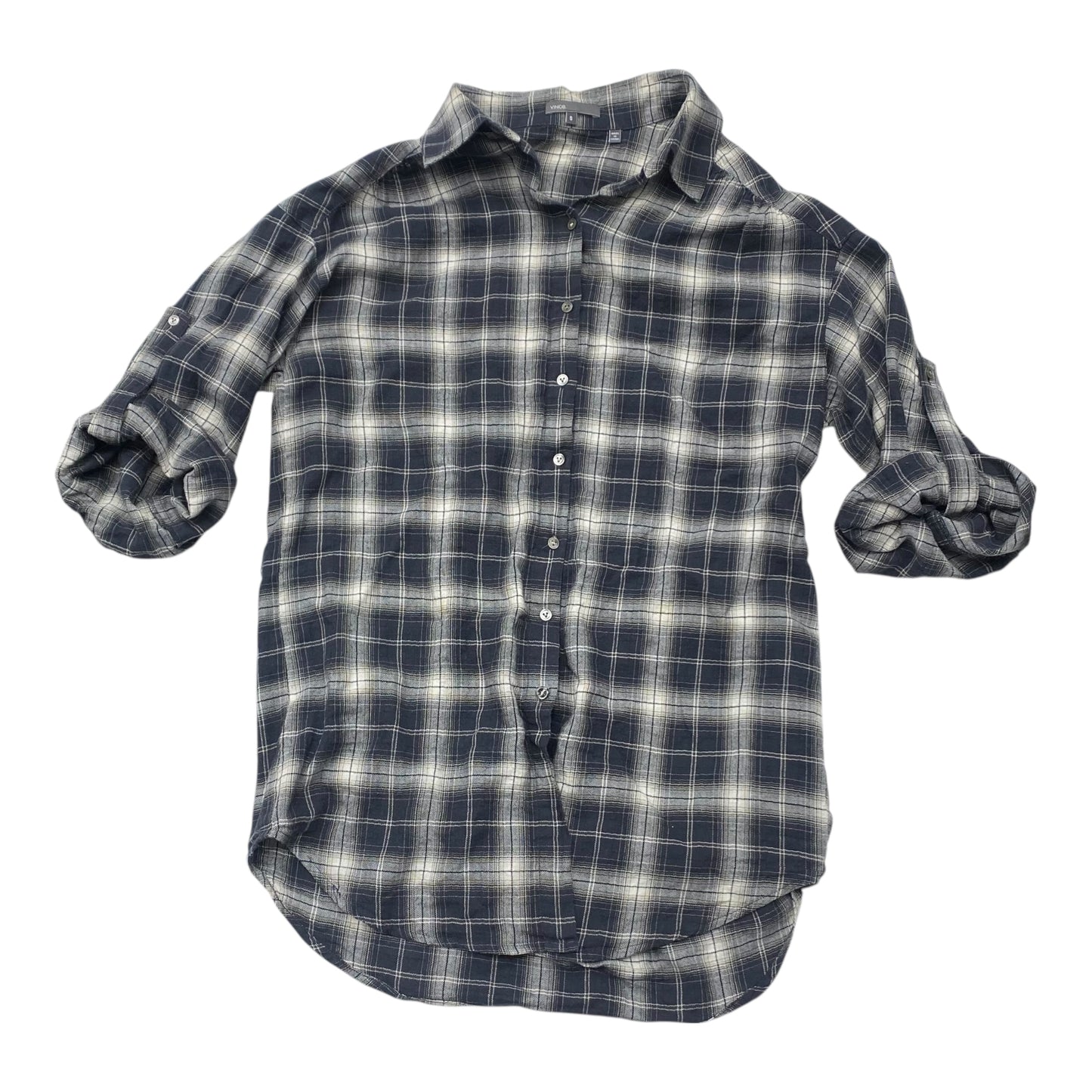 Top Ls By Vince In Plaid Pattern, Size:S