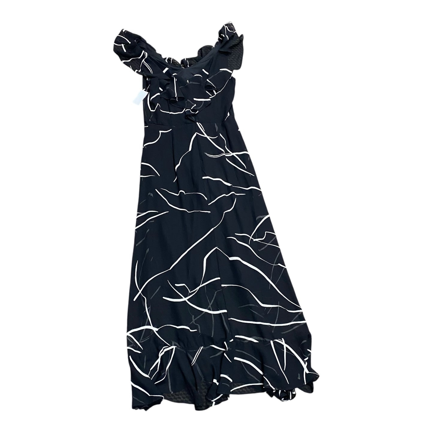 Dress Party Long By Dkny In Black & White, Size:2