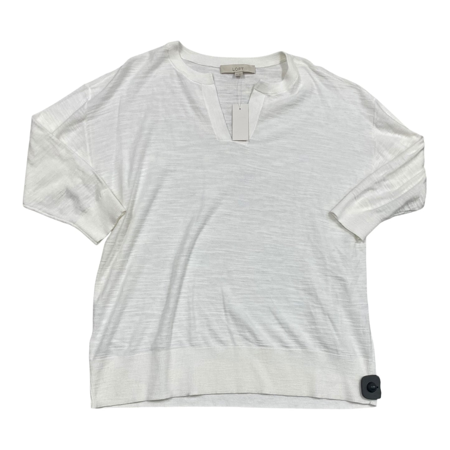 Sweater By Loft In White, Size:Xs