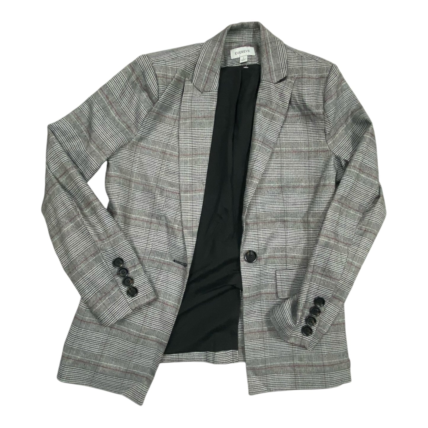 Blazer By Evereve In Checkered Pattern, Size:S