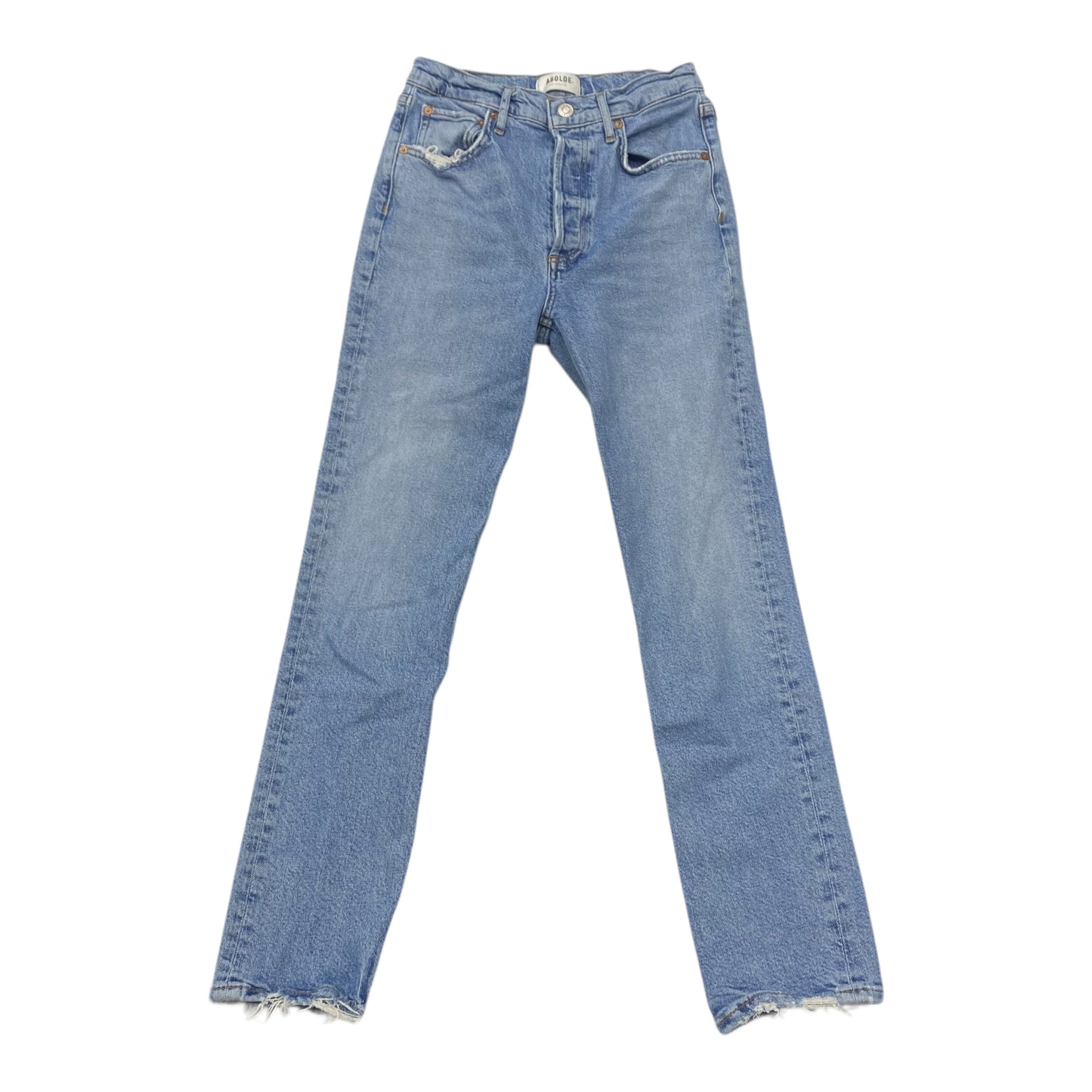 Jeans Boot Cut By Agolde In Blue Denim, Size:0