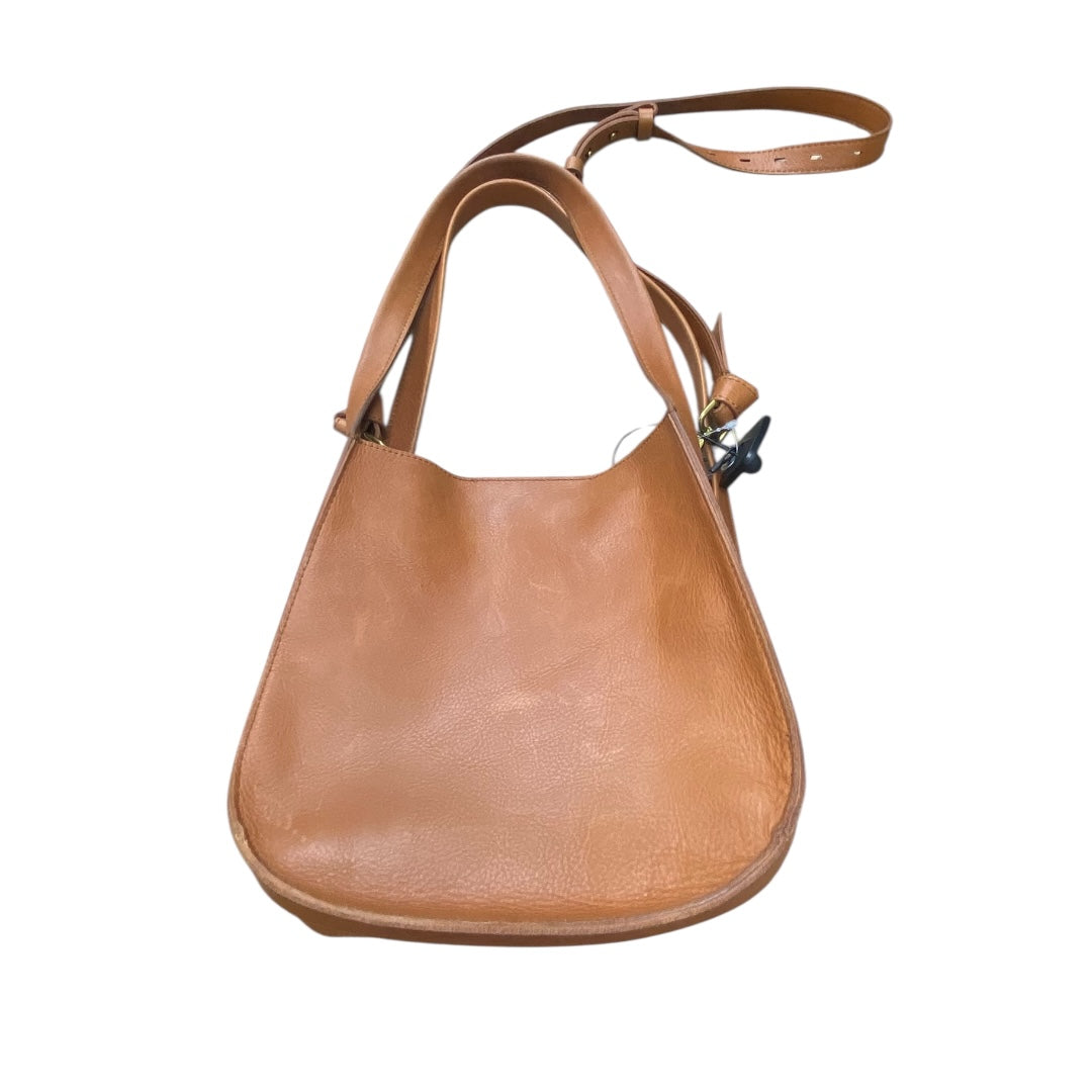 Handbag Leather By Madewell In Orange, Size:Medium