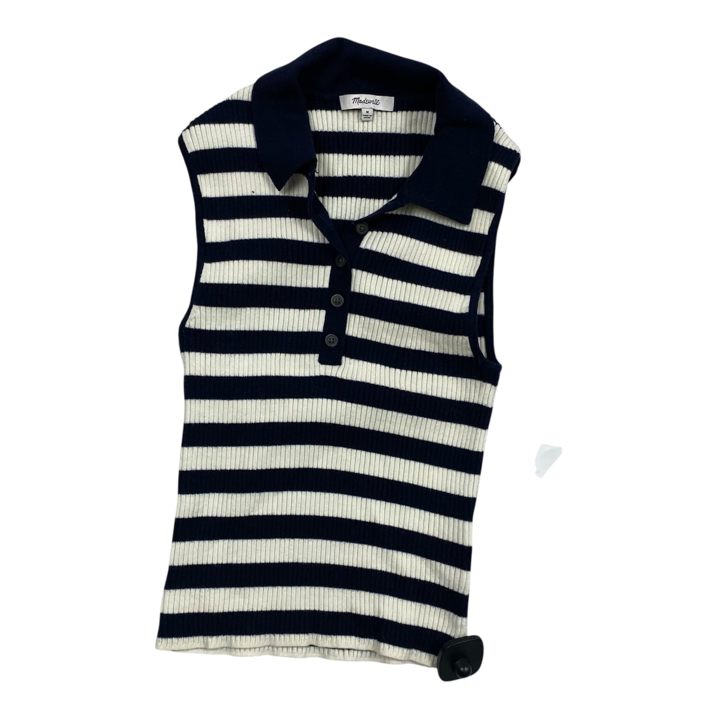 Top Sleeveless By Madewell In Striped Pattern, Size:M