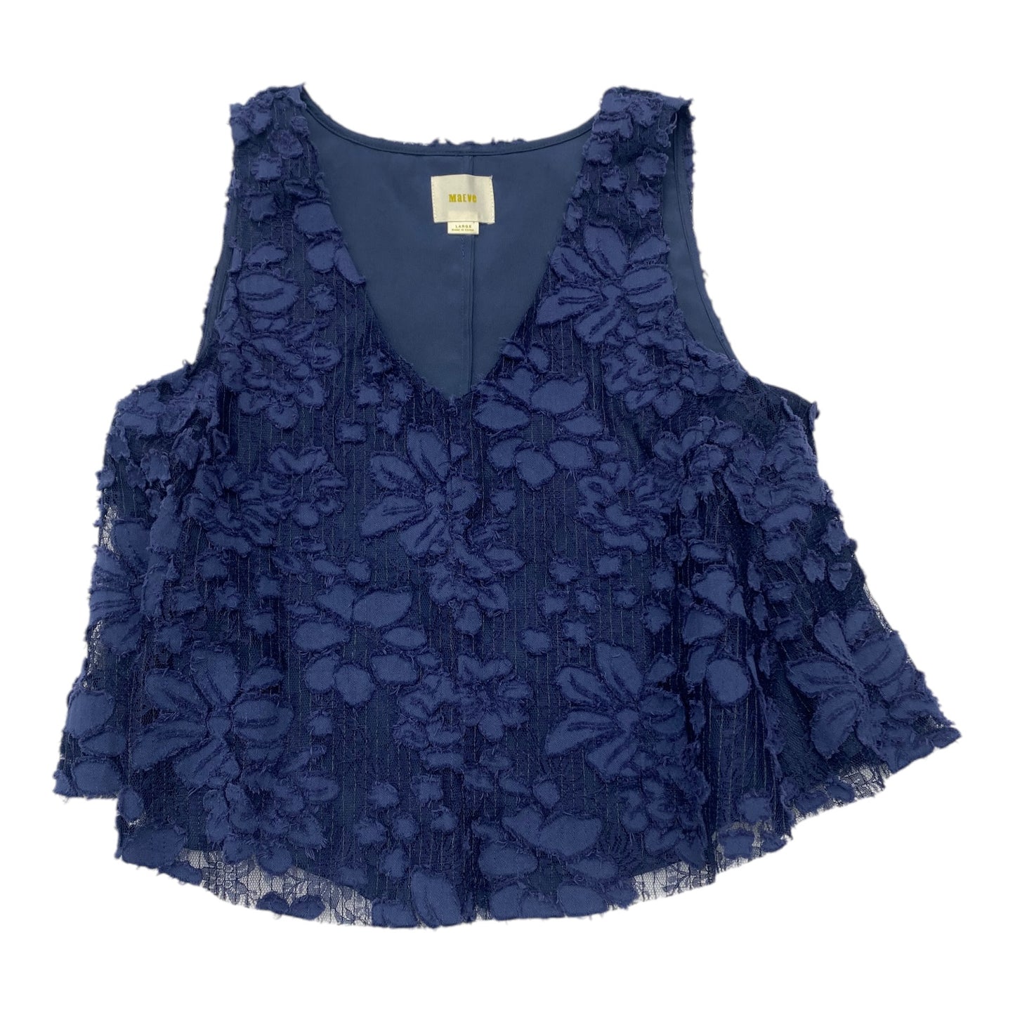 Top Sleeveless By Maeve In Navy, Size:L