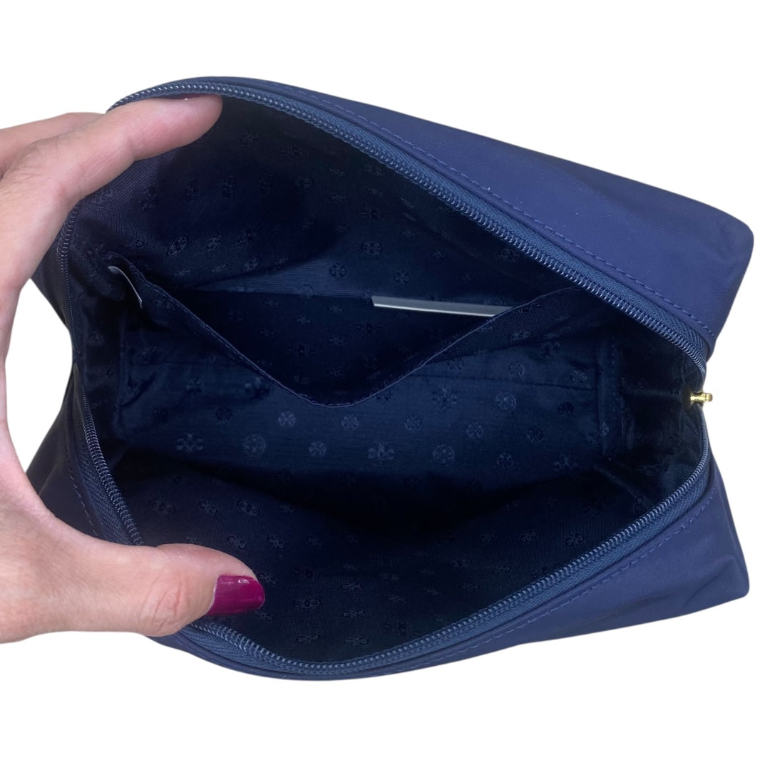 Makeup Bag Designer By Tory Burch In Navy, Size:Large