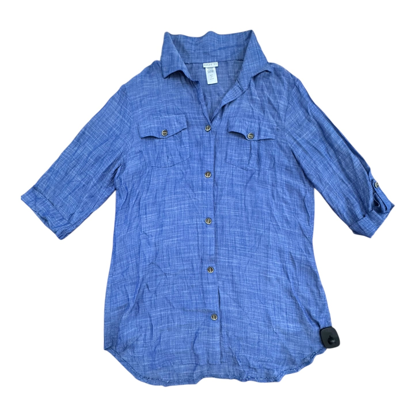 Top/Tunic Ls By DOTTI In Blue, Size:M