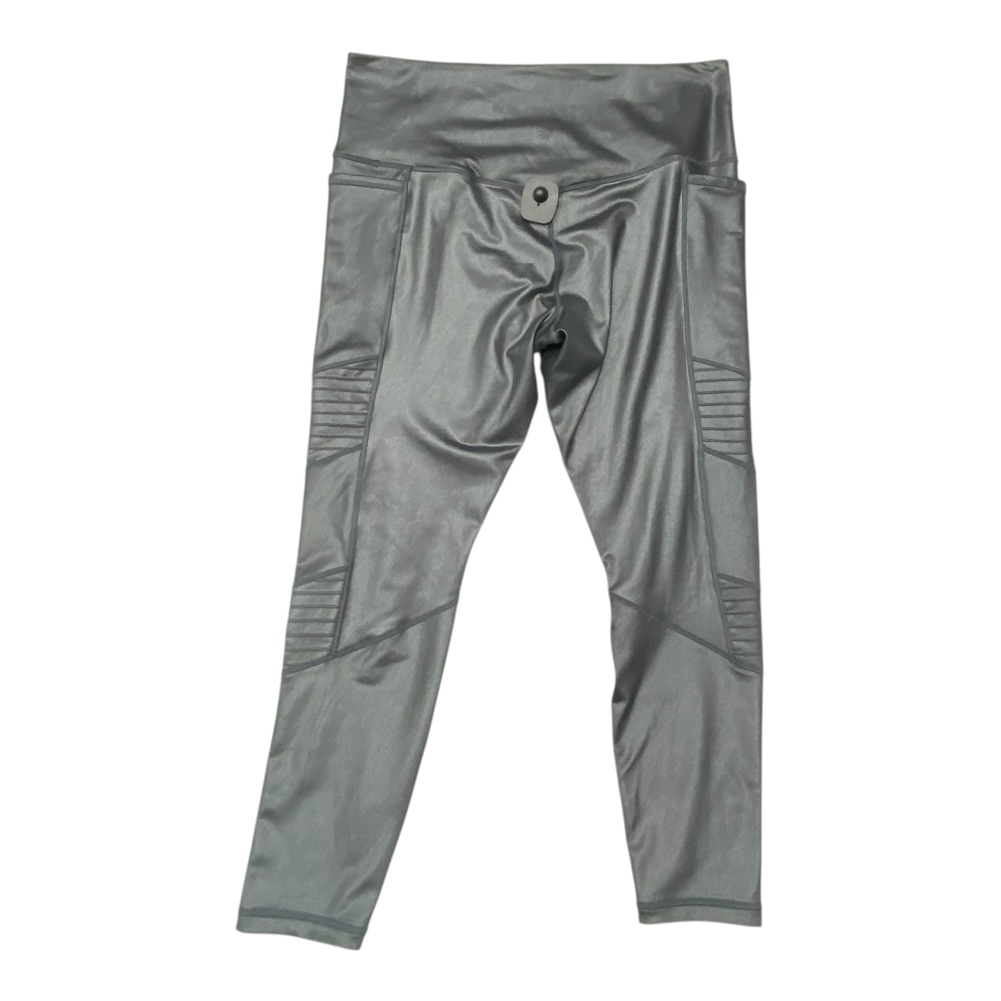 Athletic Leggings By Athleta In Grey & Silver, Size:Xl