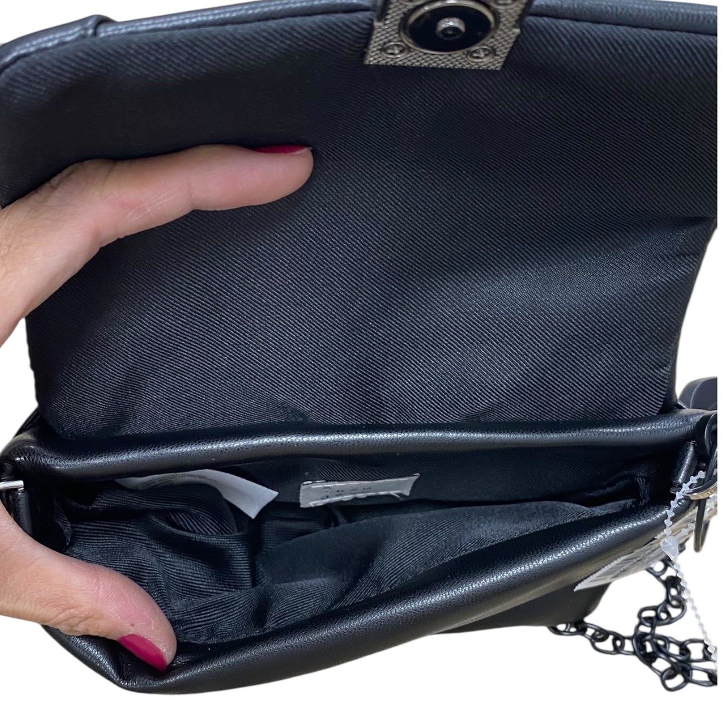 Handbag By A New Day In Black & Silver, Size:Small