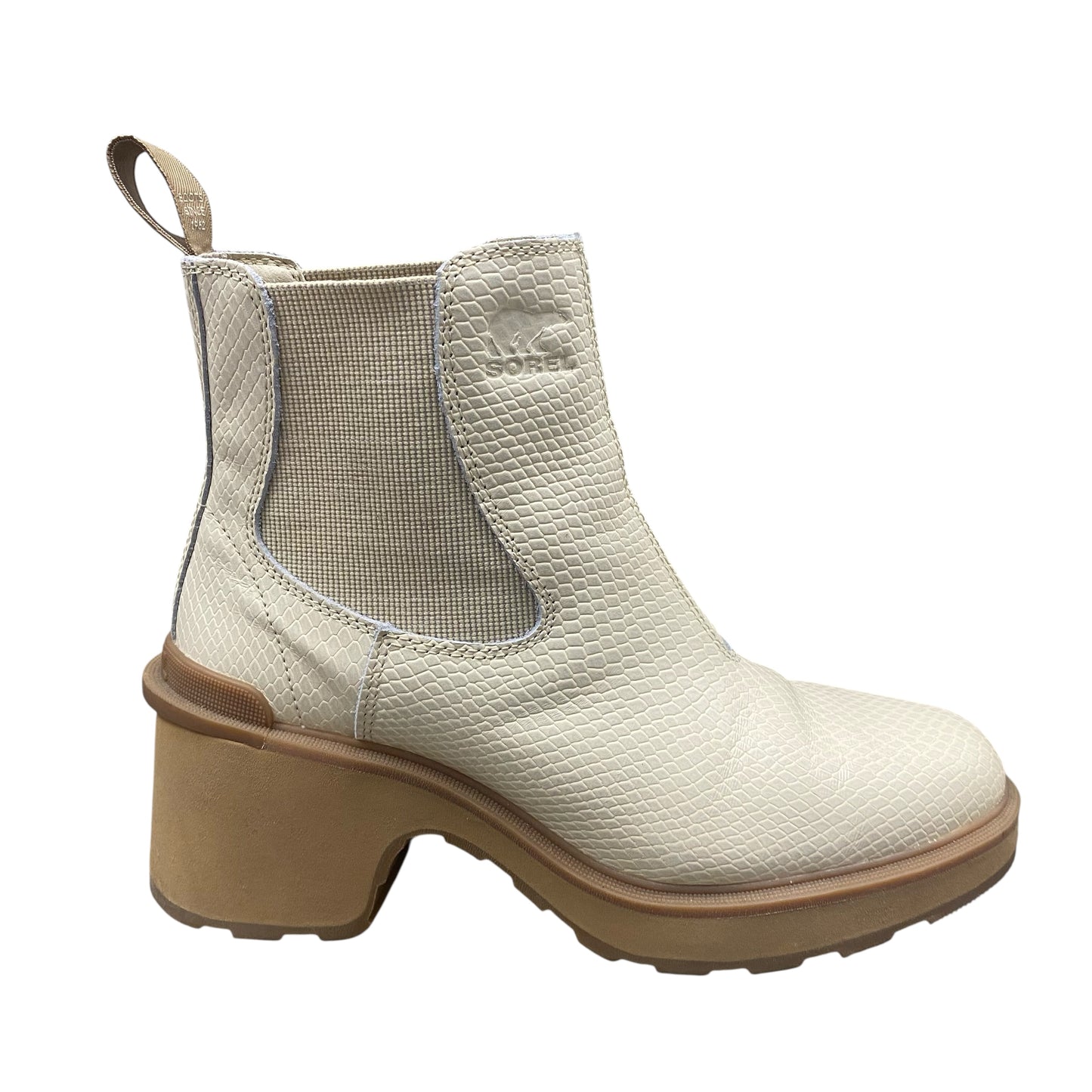 Boots Designer By Sorel In Cream, Size:8.5