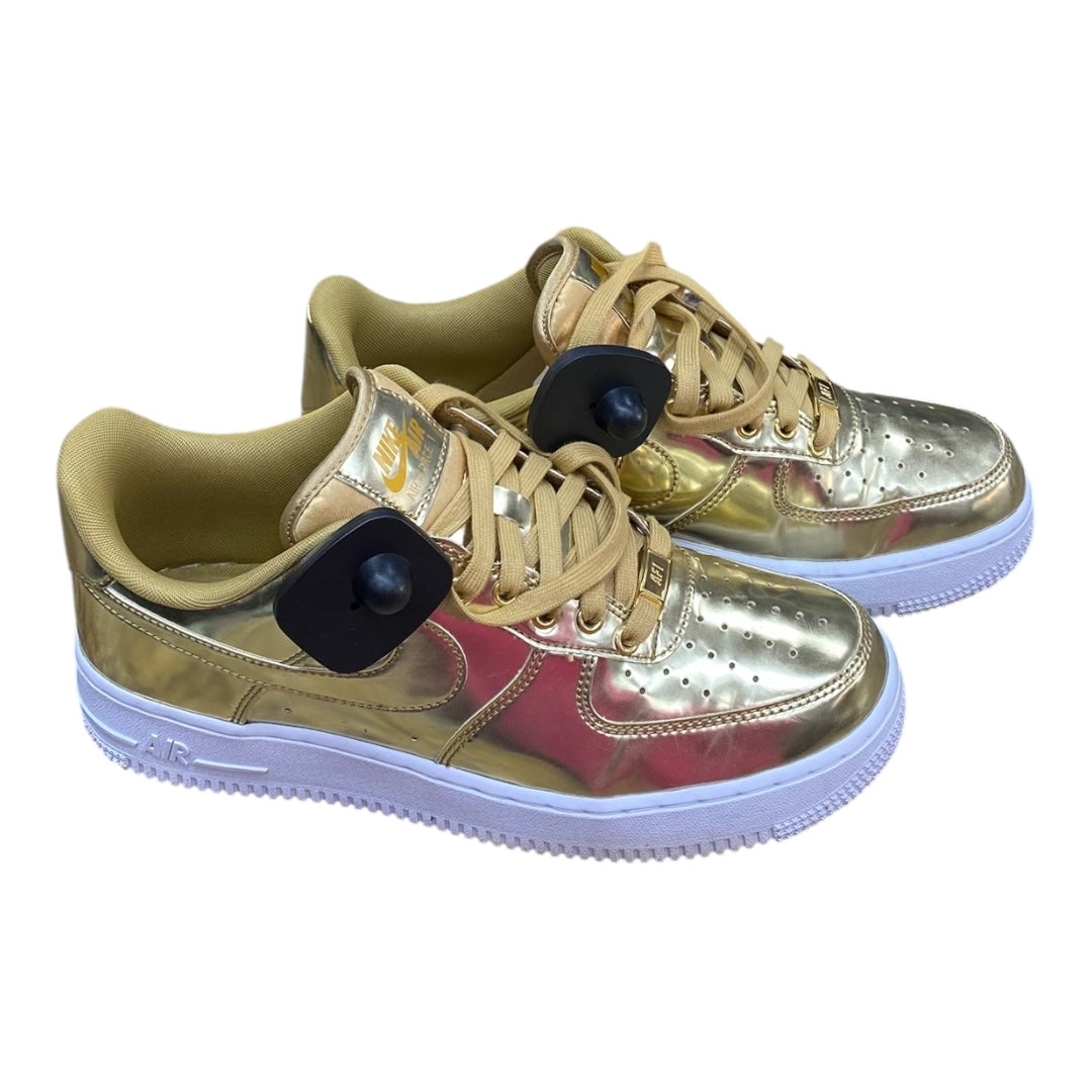 Shoes Athletic By Nike In Gold & White, Size:9
