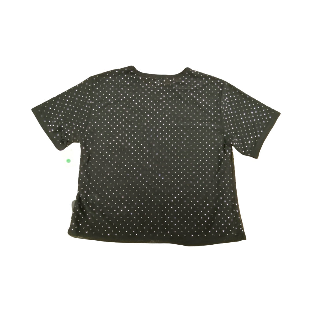 Top Ss By Evereve In Black & Silver, Size:M