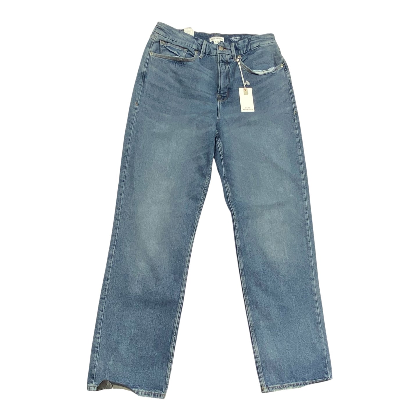 Jeans Straight By Good American In Blue Denim, Size:8