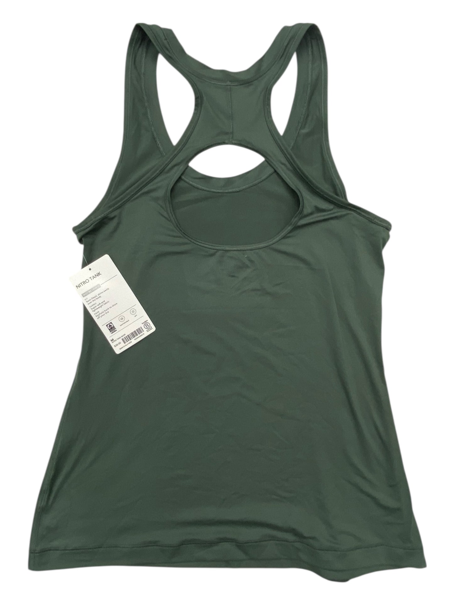 Athletic Tank Top By Athleta In Green, Size:M