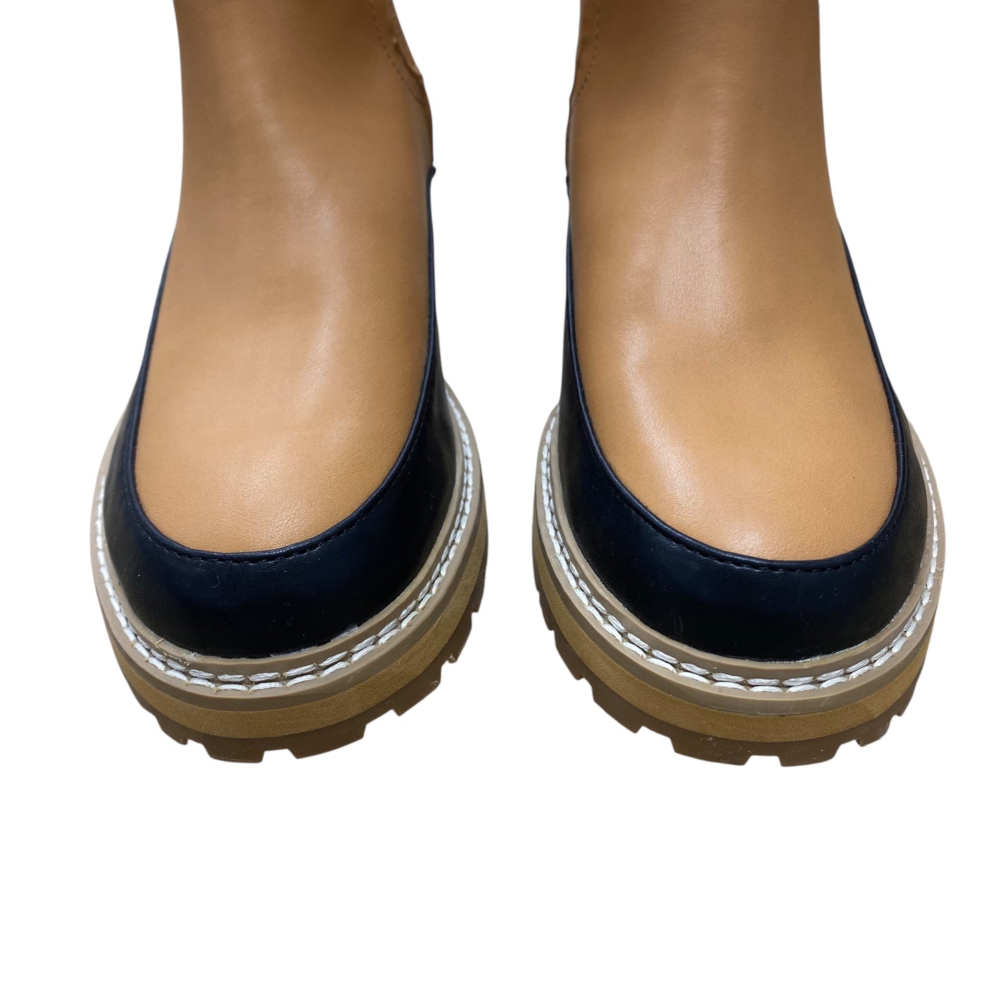 Boots Ankle Flats By Universal Thread In Black & Tan, Size:8