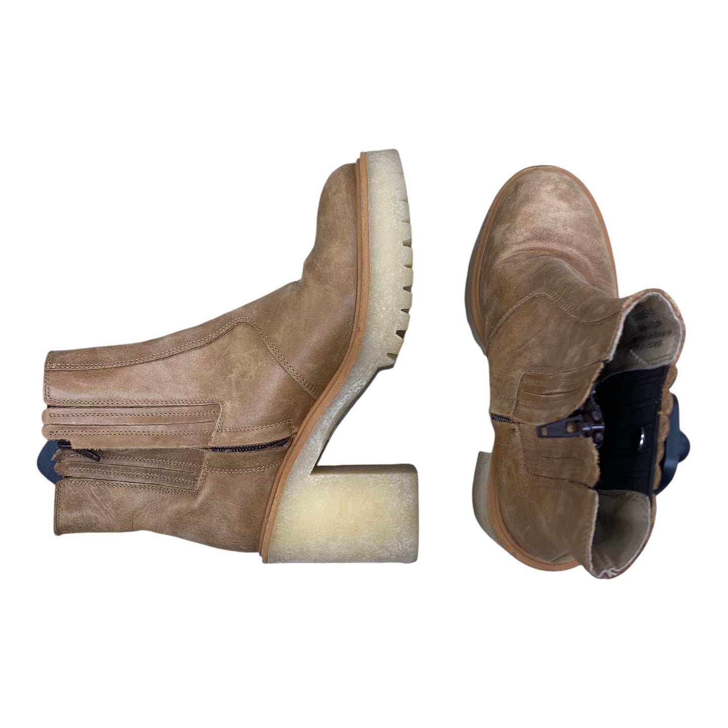 Boots Ankle Heels By Free People In Brown, Size:6.5
