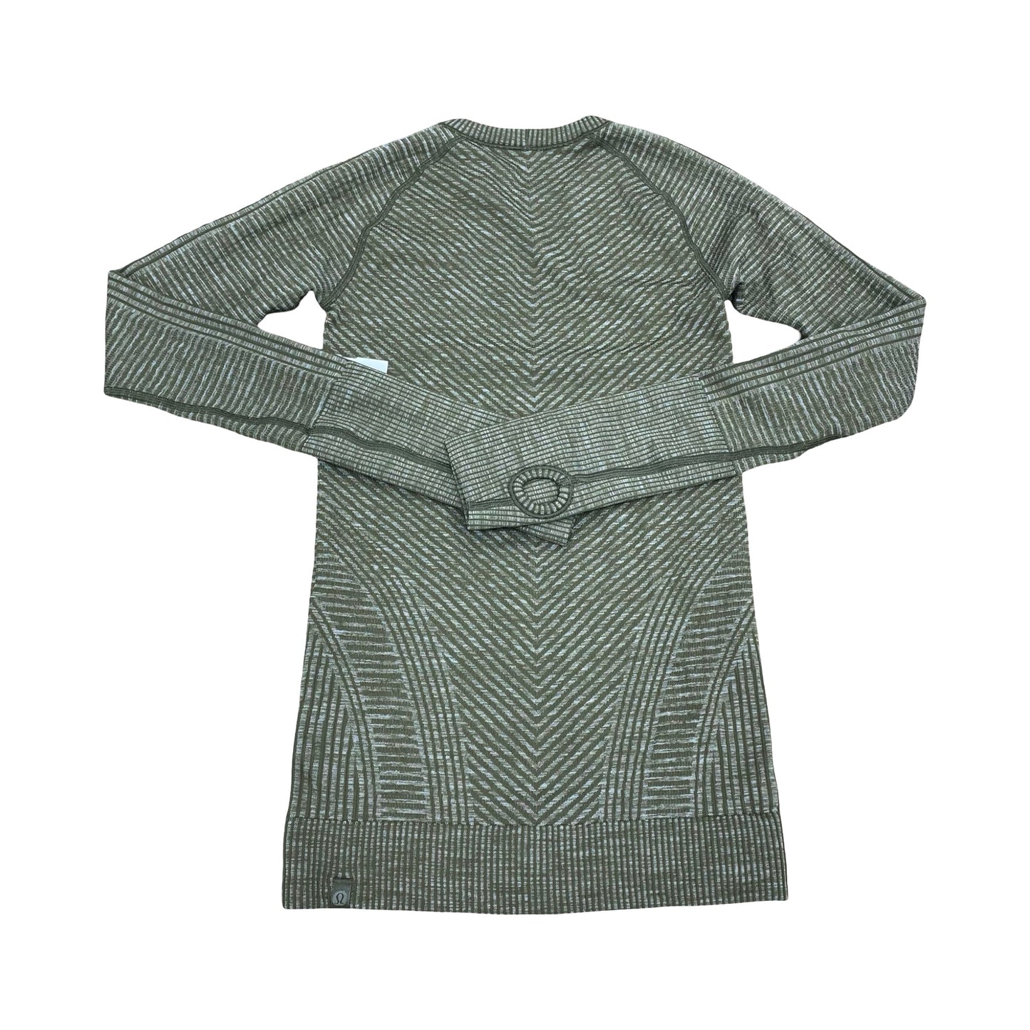 Athletic Top Ls Crewneck By Lululemon In Green, Size:S
