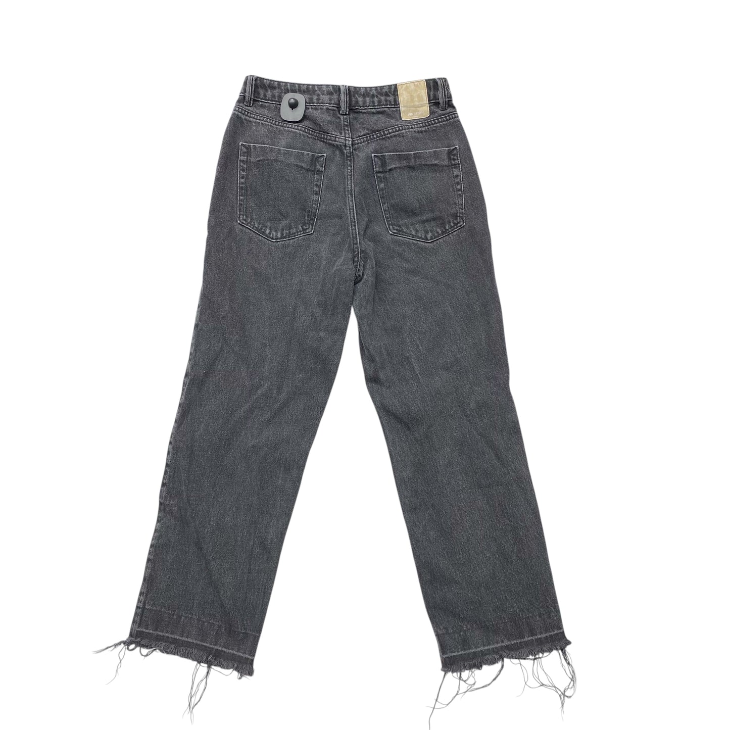 Jeans Wide Leg By Zara In Black Denim, Size:6