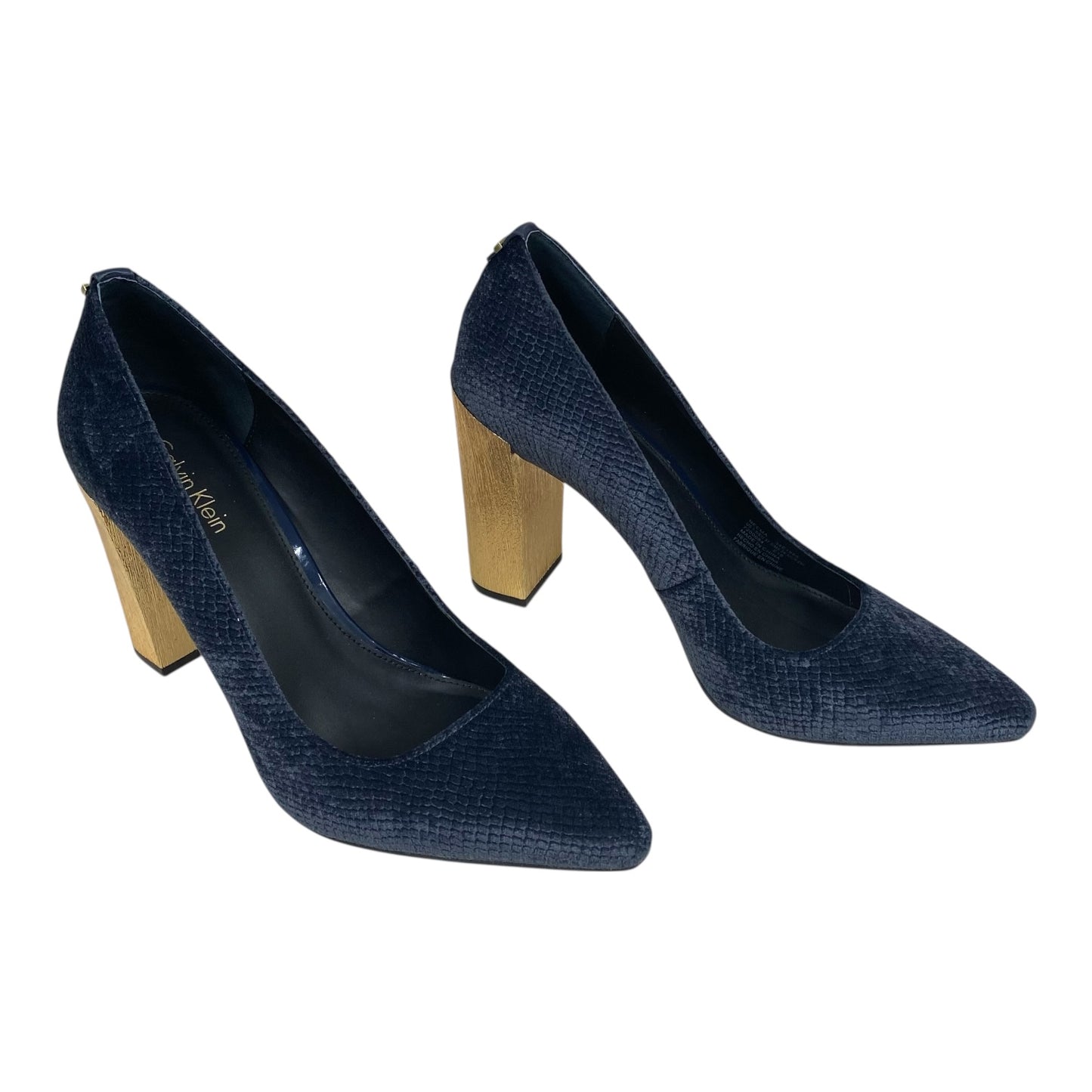 Shoes Heels Block By Calvin Klein In Blue, Size:7.5