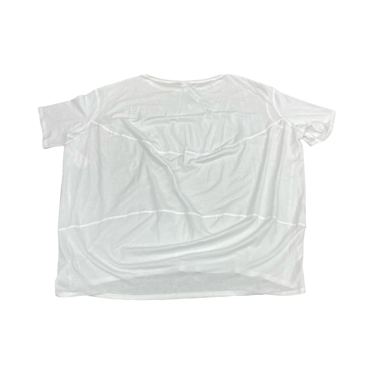 Athletic Top Ss By Lululemon In White, Size:10