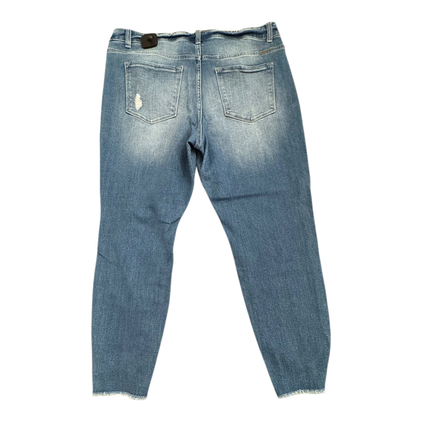 Jeans Skinny By Kancan In Blue Denim, Size:18