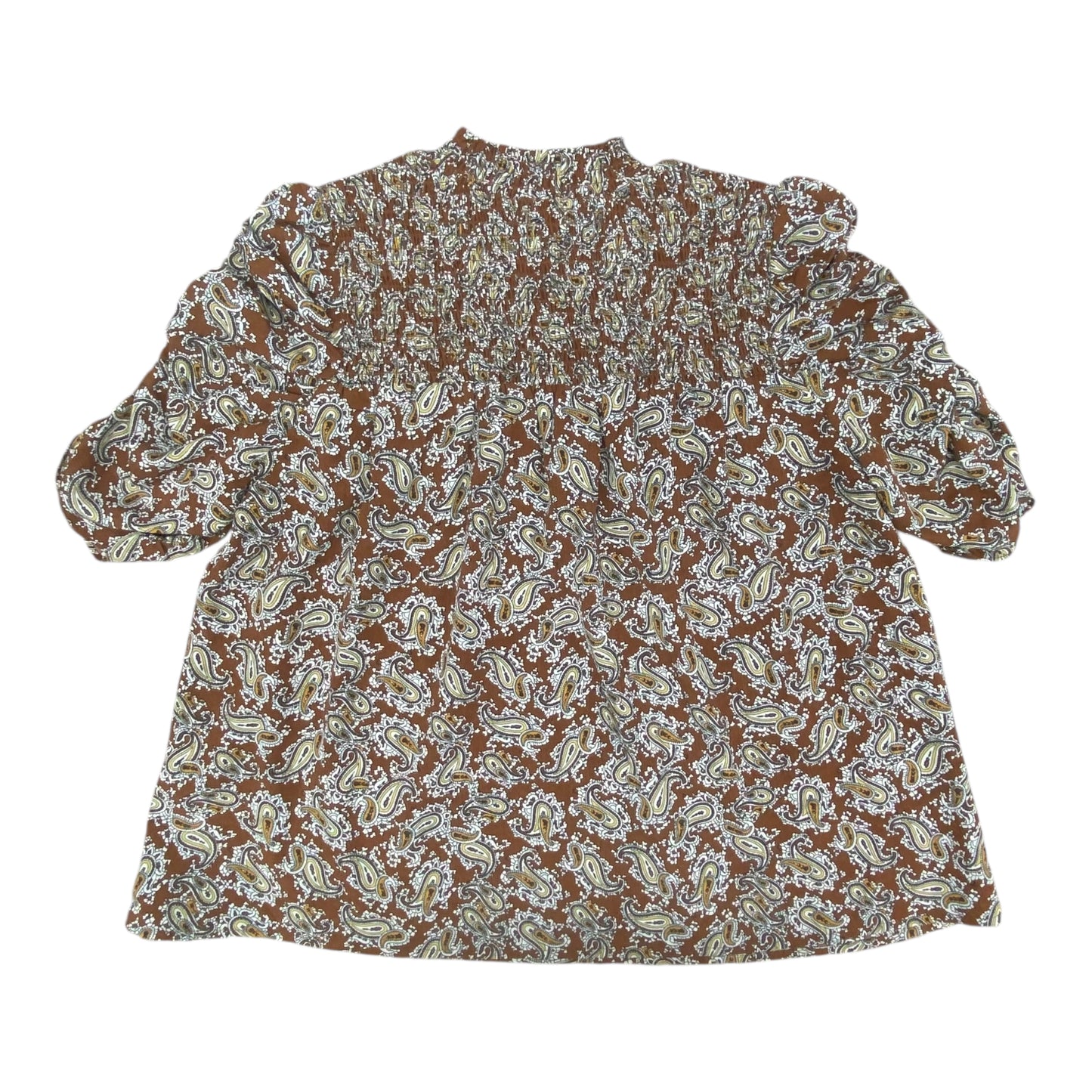 Top 3/4 Sleeve By Thml In Brown, Size:S
