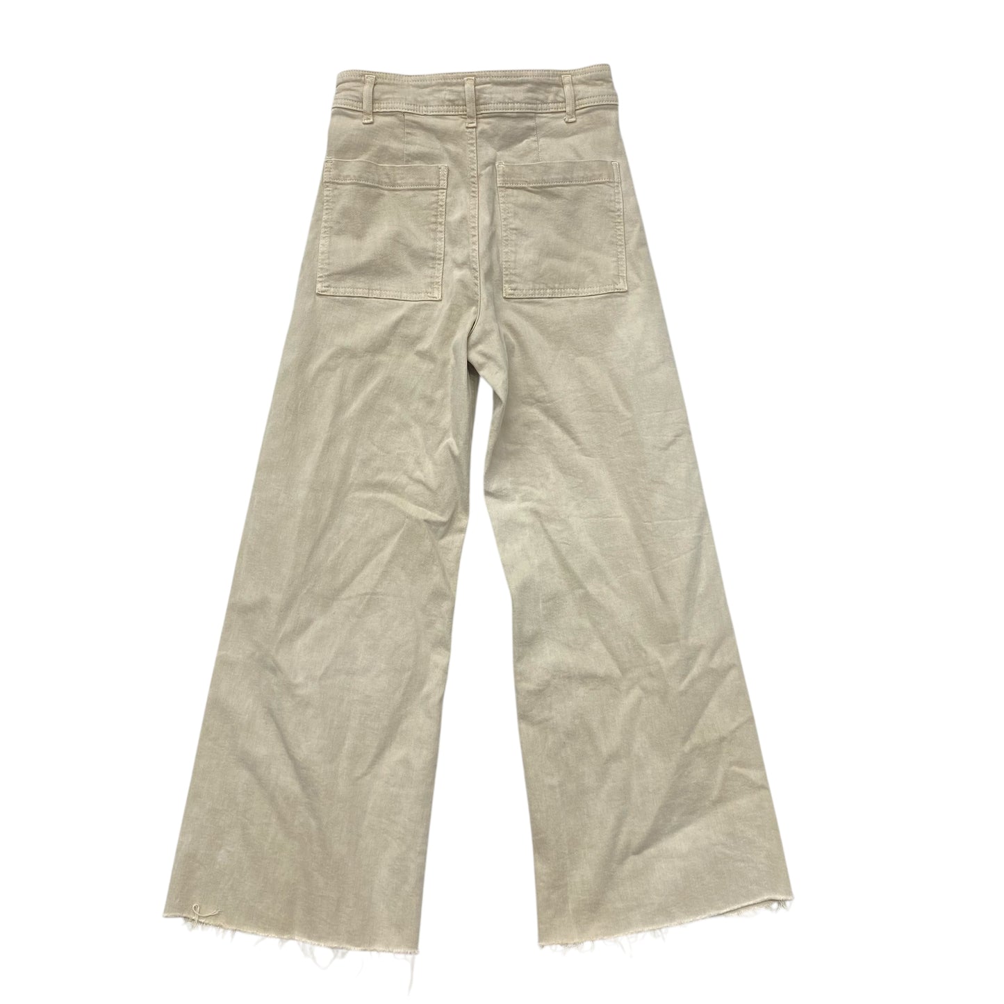 Jeans Wide Leg By Zara In Beige, Size:4