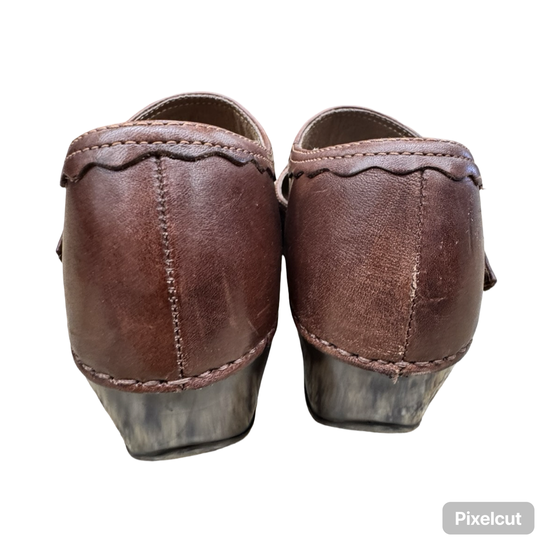Shoes Heels Block By Dansko In Brown, Size:6.5