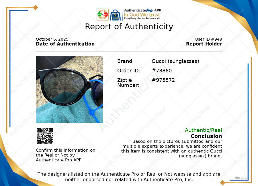 Sunglasses Luxury Designer By Gucci In Black