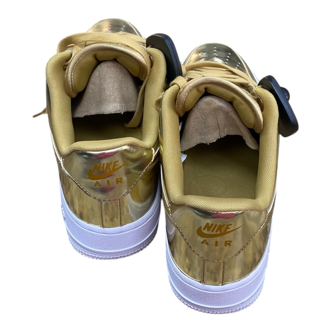 Shoes Athletic By Nike In Gold & White, Size:9