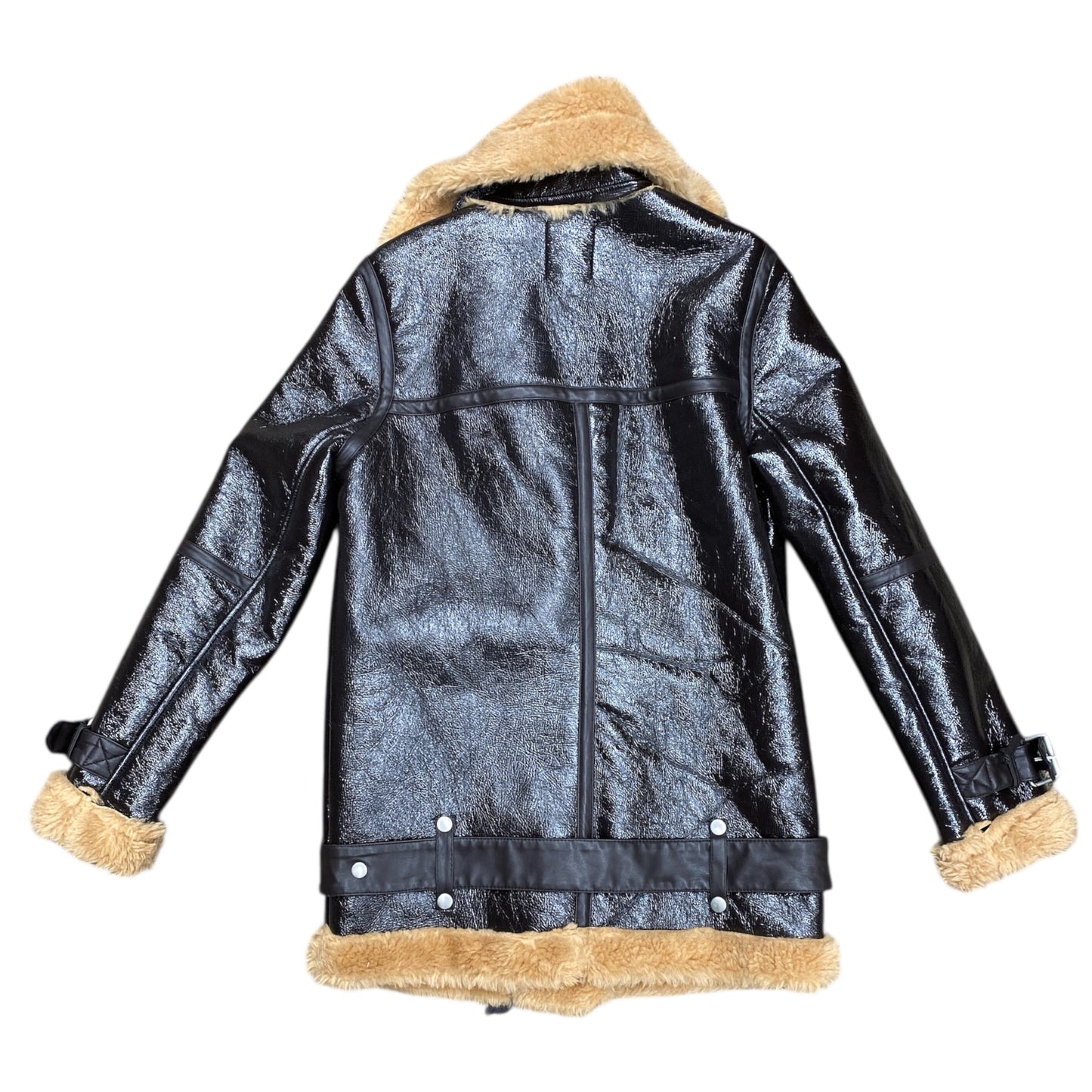 Jacket Faux Fur & Sherpa By Avec Les Filles In Brown, Size:Xs